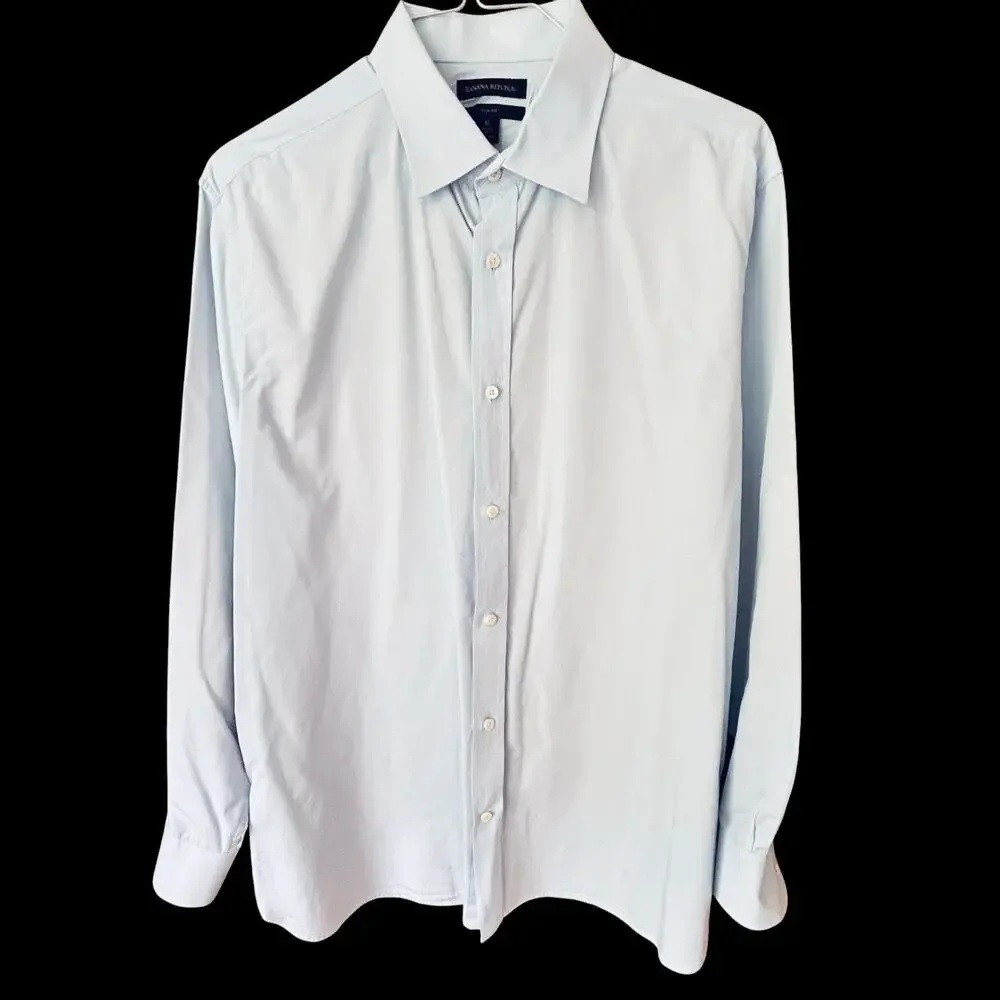 Two Banana Republic Men’s Slim Fit Long Sleeve Button Up Blue&White Shirts XL